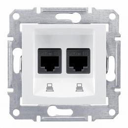 Изображение продукта Розетка компьютерная 2хRJ45 Schneider Electric Sedna STP 